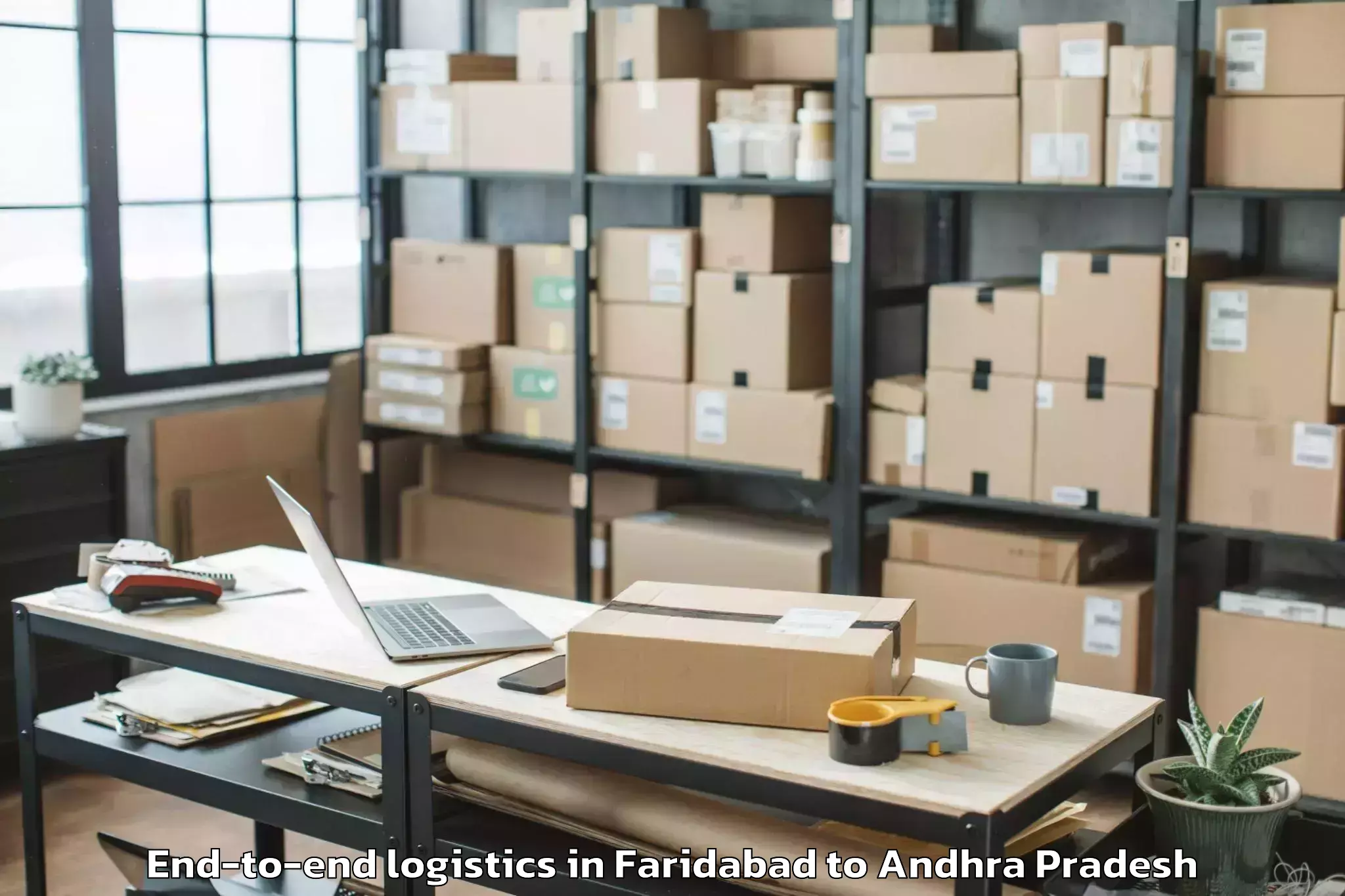 Book Faridabad to Peddapappur End To End Logistics Online